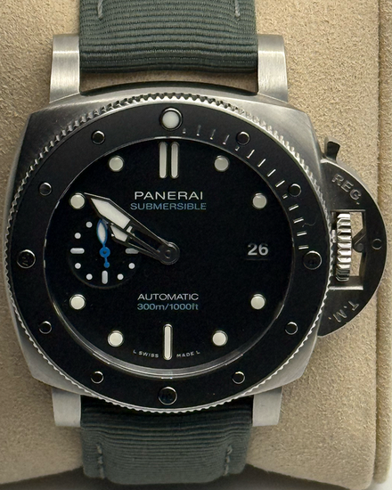 2024 Panerai Submersible 42MM Black Dial Textile Strap (PAM02683)