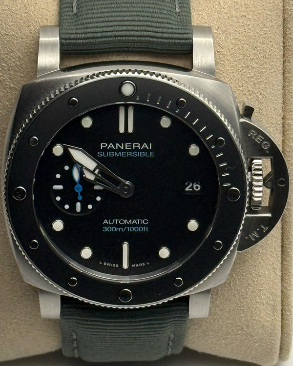 2024 Panerai Submersible 42MM Black Dial Textile Strap (PAM02683)
