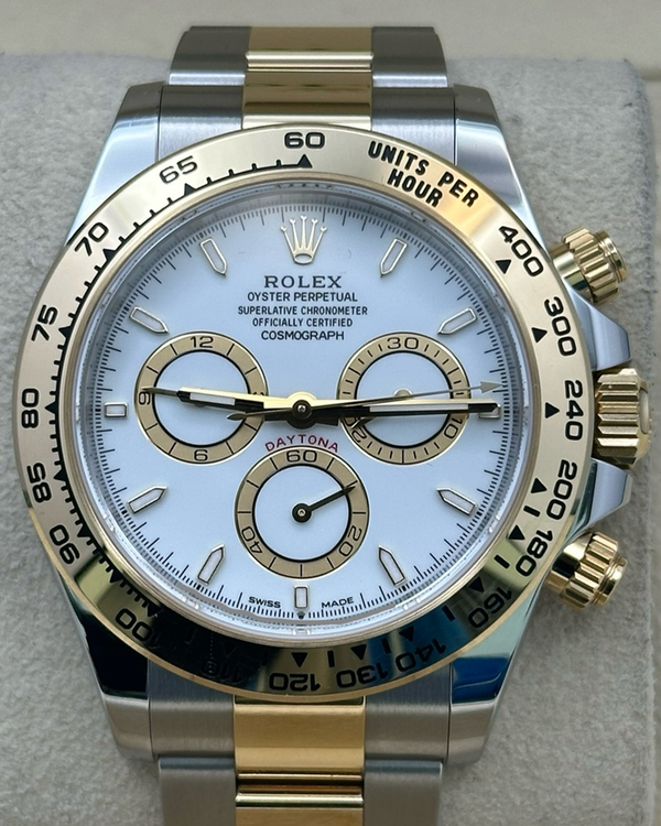 2025 Rolex Cosmograph Daytona 40MM White Dial Two-Tone Oyster Bracelet (126503)