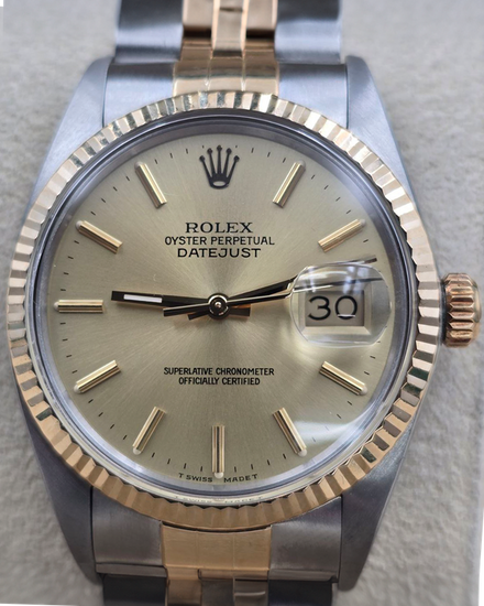 1986 Rolex Datejust 36MM Champagne Dial Two-Tone Jubilee Bracelet (16013)