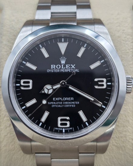 2019 Rolex Explorer 39MM Black Dial Oyster Bracelet (214270)