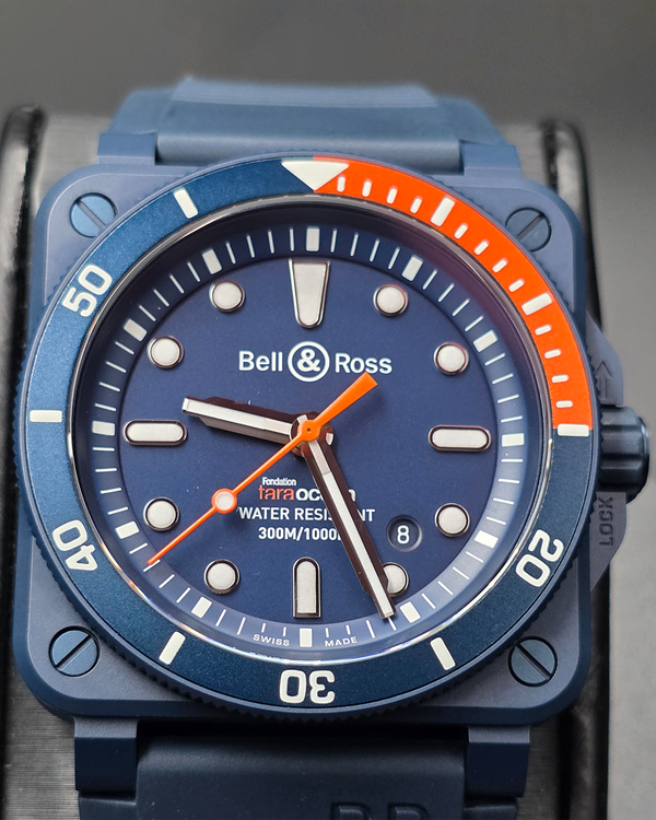 2025 Bell & Ross BR 03-92 Diver "Tara Océan" L.E. 42MM Blue Dial Rubber Strap (BR0392-D-TR-CE/SRB)