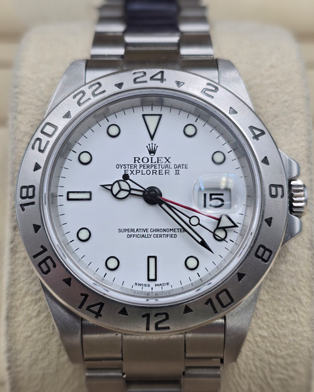 2000 Rolex Explorer II "Polar" 40MM White Dial Oyster Bracelet (16570)