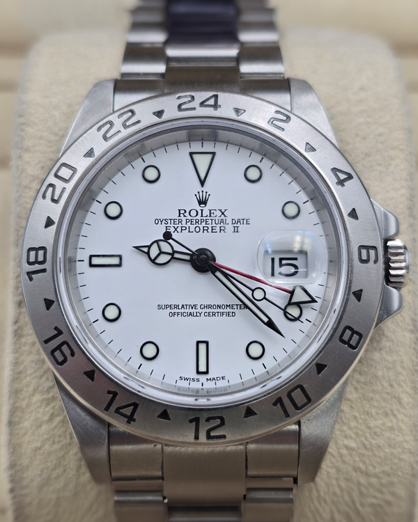 2000 Rolex Explorer II "Polar" 40MM White Dial Oyster Bracelet (16570)