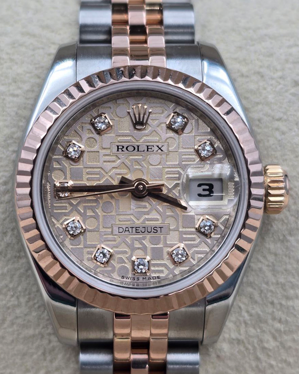 2006 Rolex Lady-Datejust 26MM Champagne "Jubilee" Dial Two-Tone Jubilee Bracelet (179171)