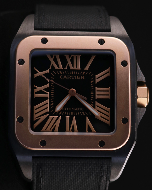 Cartier Santos 100 XL 42.6MM Silver Dial Textile Strap (W2020009)