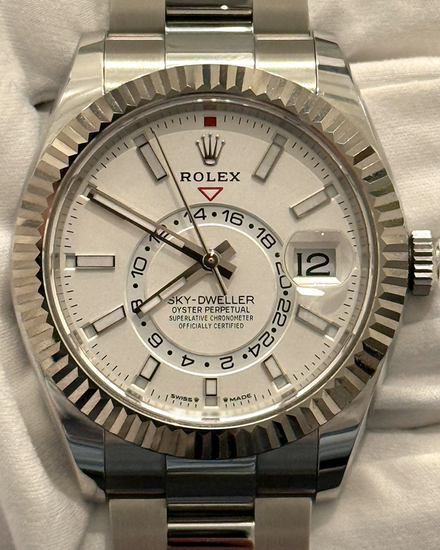 2024 Rolex Sky-Dweller 42MM White Dial Oyster Bracelet (336934)