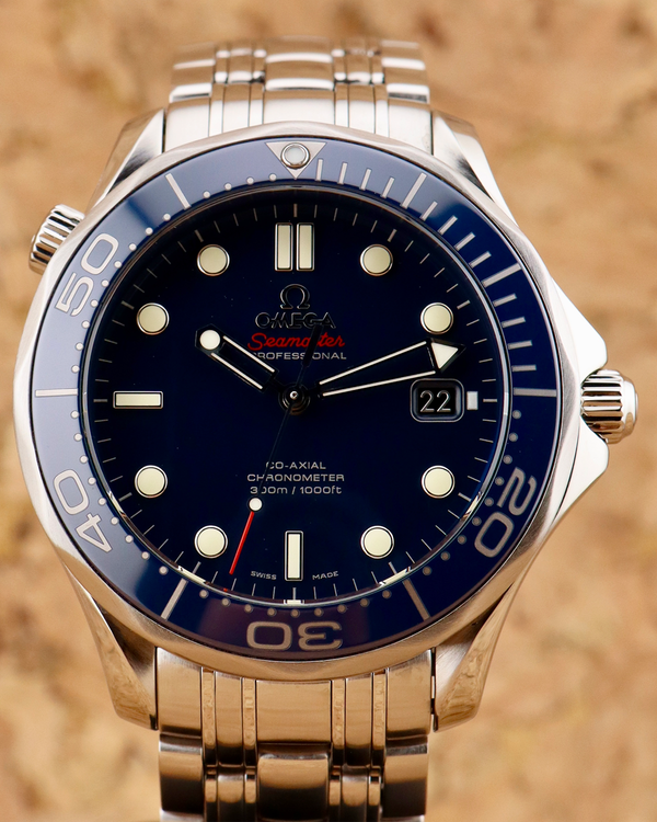 No Reserve - 2019 Omega Seamaster Diver 300M 41MM Blue Dial Steel Bracelet (212.30.41.20.03.001)