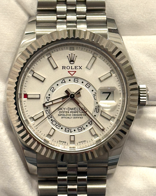 2021 Rolex Sky-Dweller 42MM White Dial Jubilee Bracelet (326934)