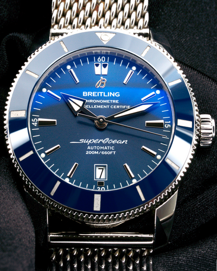 2019 Breitling Superocean Heritage II 46MM Blue Dial Steel Bracelet (AB2020161C1A1)