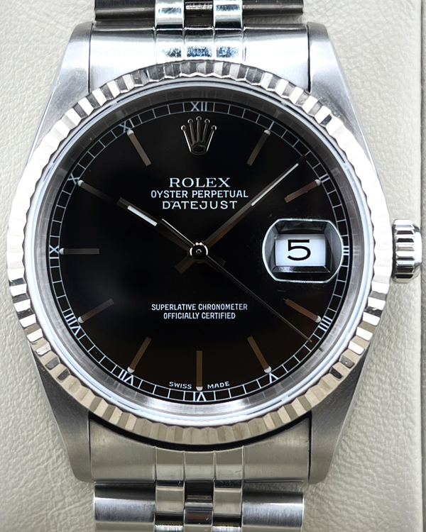 2000 Rolex Datejust 36MM Black Dial Jubilee Bracelet (16234)
