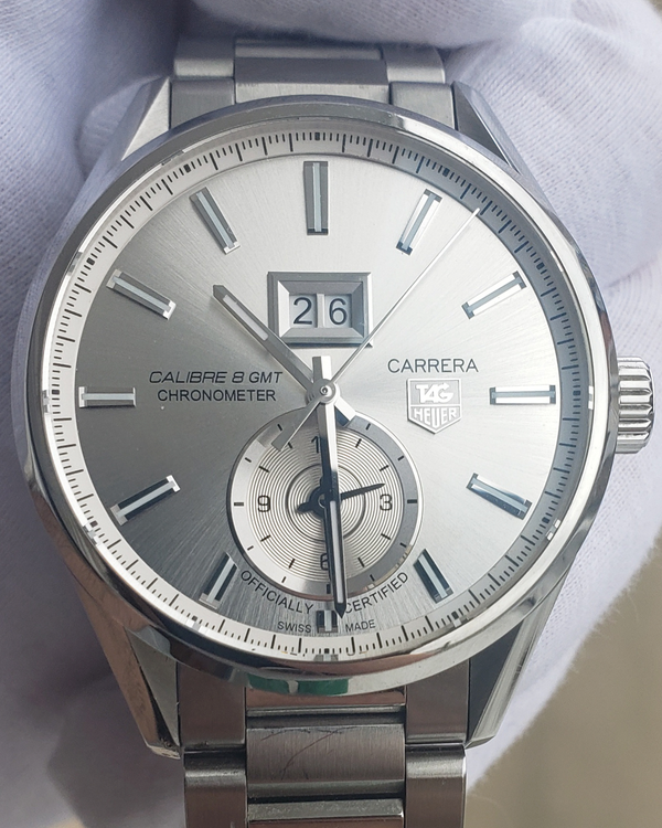 Tag Heuer Carrera Calibre 8 41MM Silver Dial Steel Bracelet (WAR5011.BA0723)