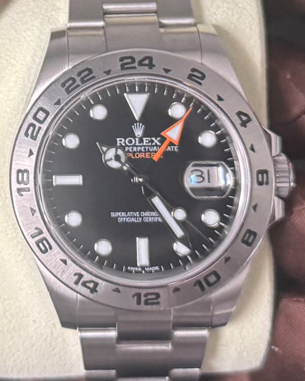 2012 Rolex Explorer II 42MM Black Dial Oyster Bracelet (216570)