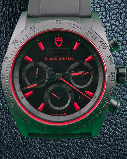 Tudor Fastrider Black Shield 42MM Black Dial Rubber Strap (42000CR)