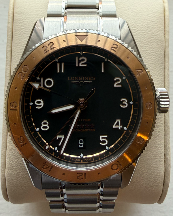 2025 Longines Spirit Zulu Time 39MM Black Dial Steel Bracelet (L3.803.5.53.6)
