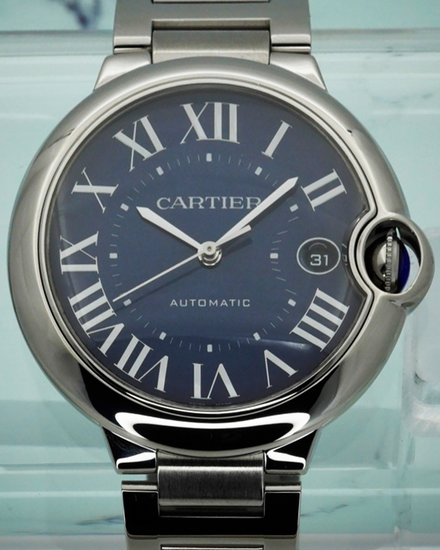 2022 Cartier Ballon Bleu 40MM Blue Dial Steel Bracelet (WSBB0061)