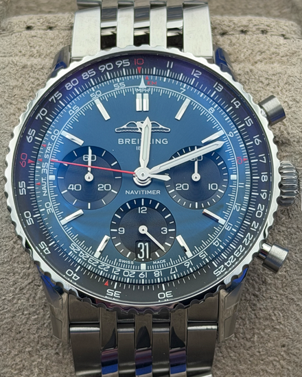 2025 Breitling Navitimer B01 Chronograph 41MM Blue Dial Steel Bracelet (AB0139)