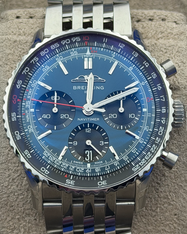 2025 Breitling Navitimer B01 Chronograph 41MM Blue Dial Steel Bracelet (AB0139)