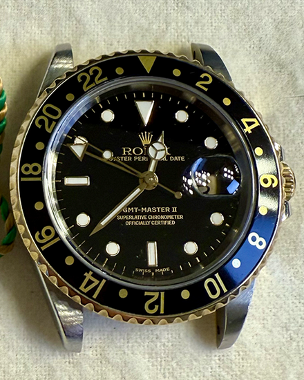 2004 Rolex GMT-Master II I 40MM Black Dial Two-Tone Oyster Bracelet (16713)