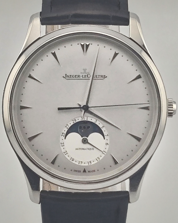2019 Jaeger-LeCoultre Master Ultra Thin Moon 39MM Silver Dial Leather Strap (Q1368420)