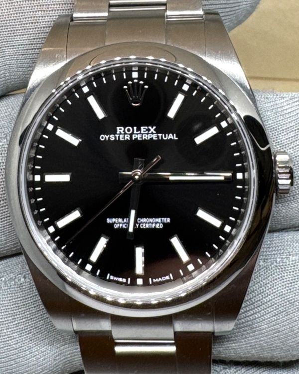 2019 Rolex Oyster Perpetual 39MM Black Dial Oyster Bracelet (114300)