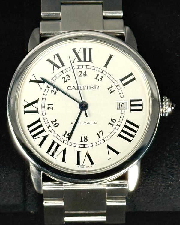 2022 Cartier Ronde De Cartier Solo 42MM Silver Dial Steel Bracelet (W6701011)
