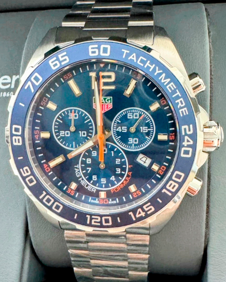 Tag Heuer Formula 1 Chronograph 43MM Quartz Blue Dial Steel Bracelet (CAZ1014.BA0842)