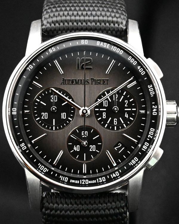2022 Audemars Piguet Code 11.59 Chronograph 41MM Smoked Grey Dial Textile Strap (26393NB.OO.A002KB.01)