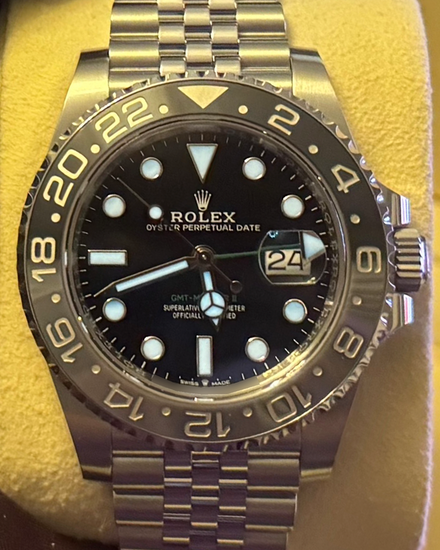 2025 Rolex GMT-Master II "Bruce Wayne" 40MM Black Dial Jubilee Bracelet (126710GRNR)