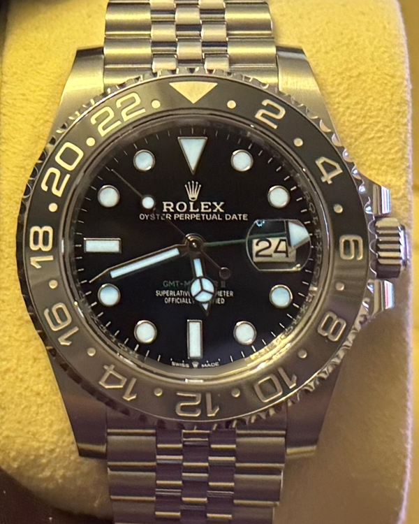 2025 Rolex GMT-Master II "Bruce Wayne" 40MM Black Dial Jubilee Bracelet (126710GRNR)