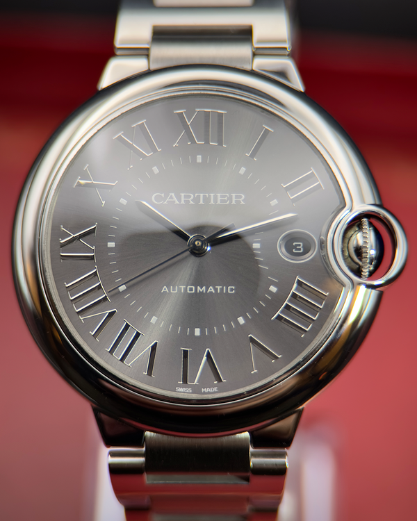 2021 Cartier Ballon Bleu 40MM Grey Dial Steel Bracelet (WSBB0060)