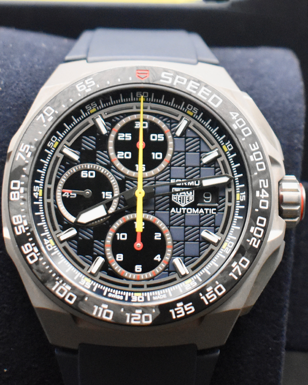 2025 Tag Heuer Formula 1 Chronograph x Oracle Red Bull Racing 44MM Blue Dial Rubber Strap (CBZ2080.FT8091)