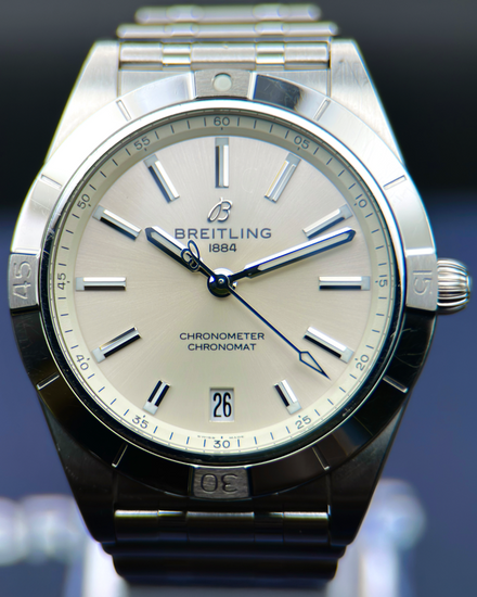 2021 Breitling Chronomat 36MM White Dial Steel Bracelet (A10380)