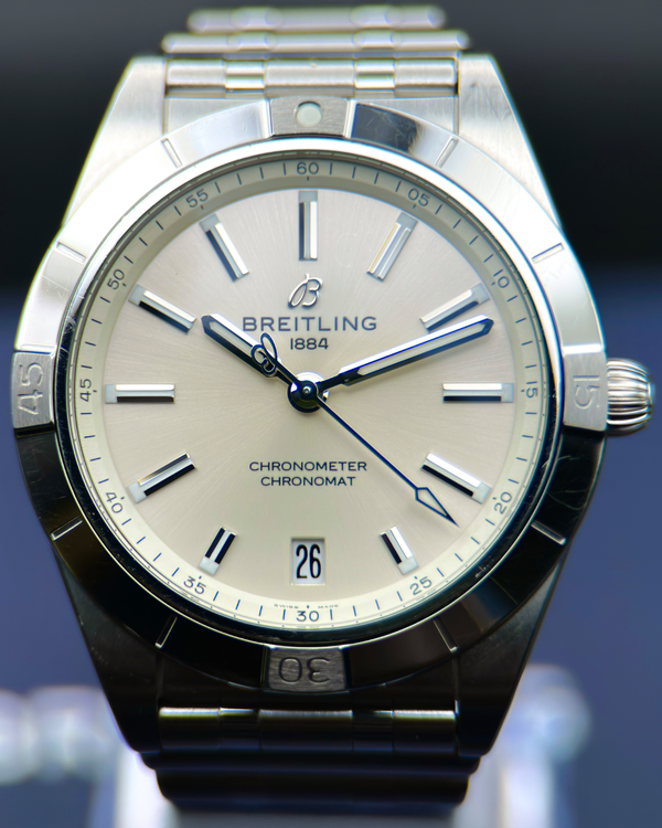 2021 Breitling Chronomat 36MM White Dial Steel Bracelet (A10380)