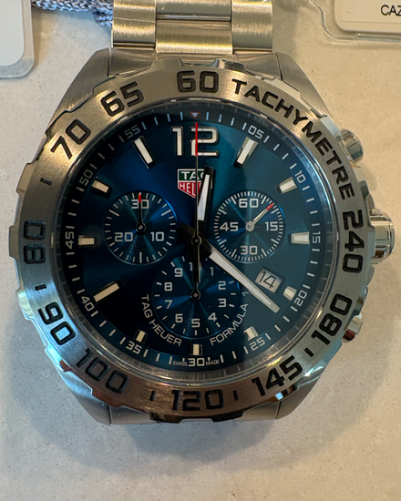 No Reserve - Tag Heuer Formula 1 Chronograph 43MM Quartz Blue Dial Steel Bracelet (CAZ101K.BA0842)