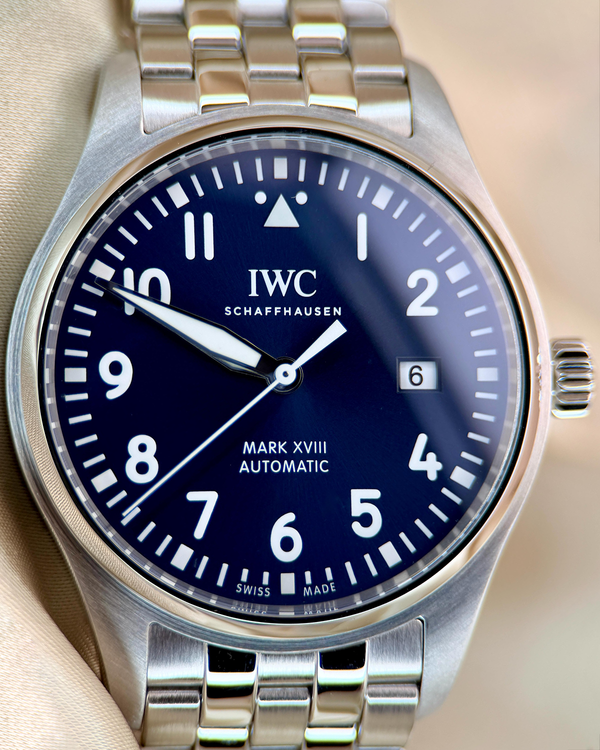 2019 IWC Schaffhausen Pilot Mark XVIII "Le Petit Prince" 40MM Blue Dial Steel Bracelet (IW327016)