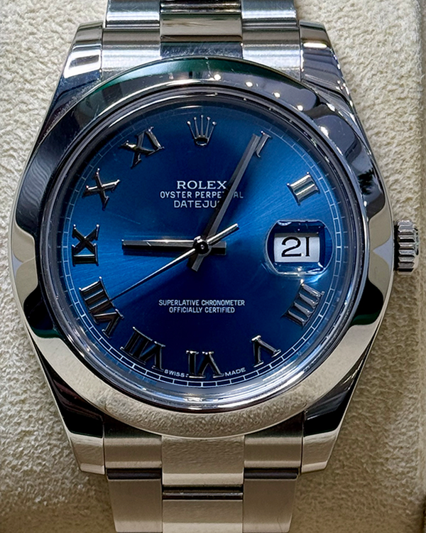 2013 Rolex Datejust II 41MM Blue Dial Oyster Bracelet (116300)