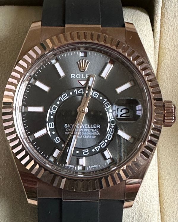 2021 Rolex Sky-Dweller 42MM Slate Dial Oysterflex Strap (326235)