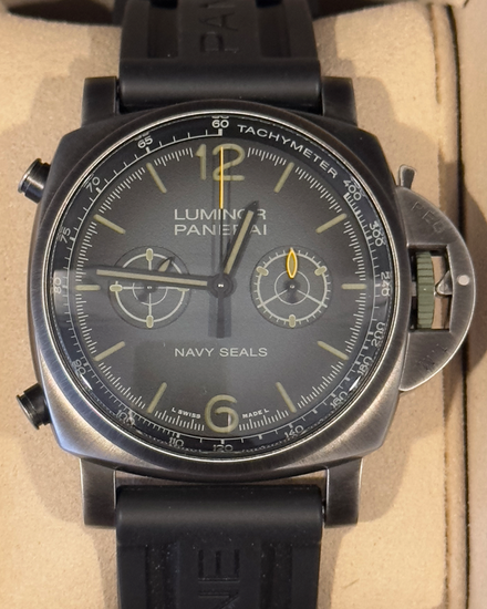 2023 Panerai Luminor Chronograph "Navy SEAL's" 44MM Grey Dial Rubber Strap (PAM01409)