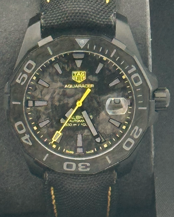 2019 Tag Heuer Aquaracer L.E. 41MM Carbon Fiber Dial Textile Strap (WBD218B.FC6446)