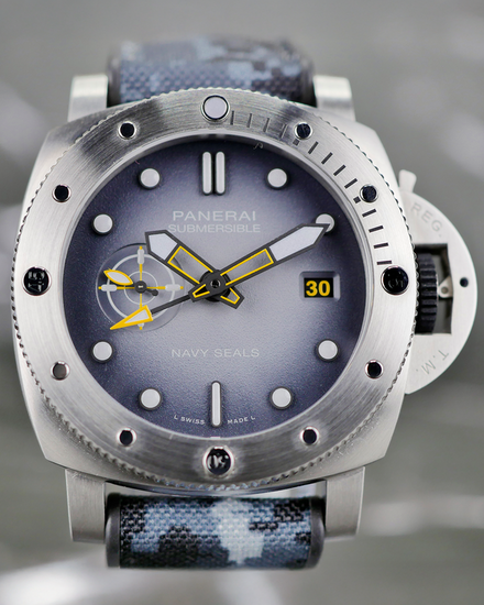 2025 Panerai Submersible GMT "Navy SEALs" L.E. 44MM Grey Dial Textile Strap (PAM01323)