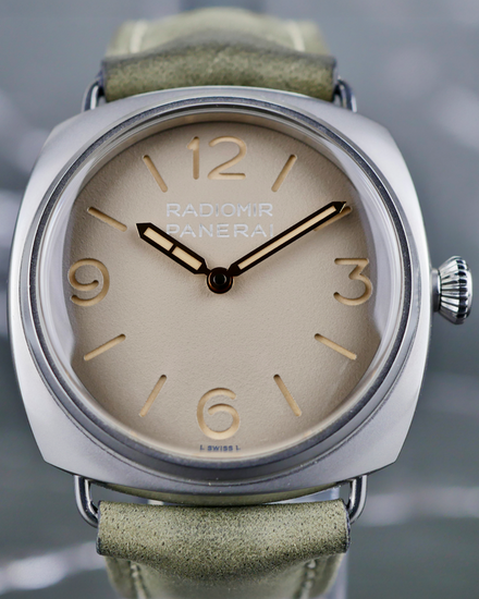 2025 Panerai Radiomir Tre Giorni 45MM Beige Dial Leather Strap (PAM01350)