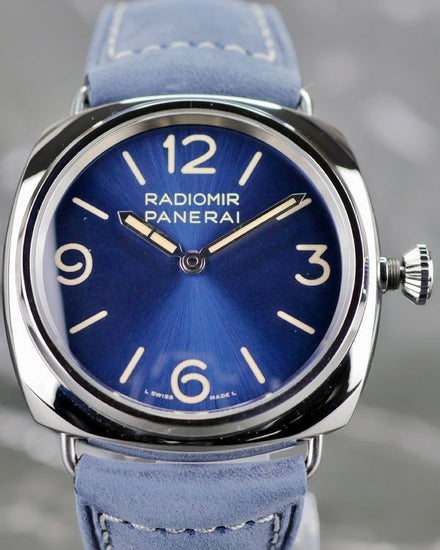 2026 Panerai Radiomir Officine 45MM Blue Dial Leather Strap (PAM01383)