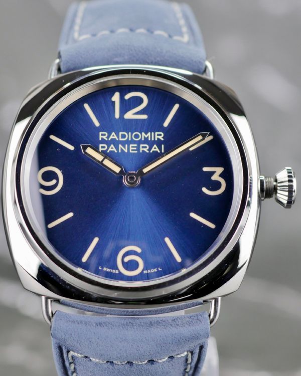 2026 Panerai Radiomir Officine 45MM Blue Dial Leather Strap (PAM01383)