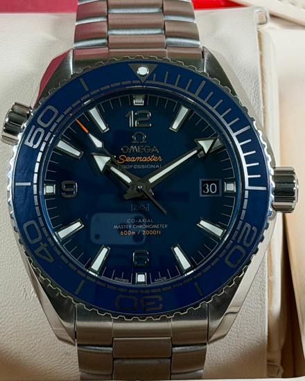 2022 Omega Seamaster Planet Ocean 600M 43.5MM Blue Dial Steel Bracelet (215.30.44.21.03.001)