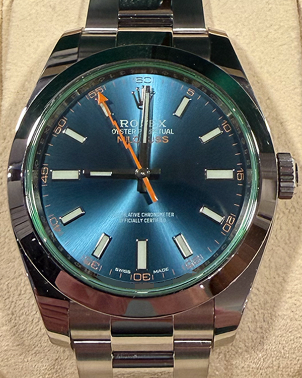 2018 Rolex Milgauss 40MM Blue Dial Oyster Bracelet (116400GV)