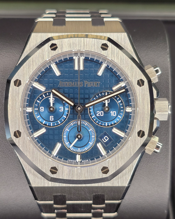 2022 Audemars Piguet Royal Oak Chronograph 38MM Blue Dial Steel Bracelet (26715ST.OO.1356ST.01)