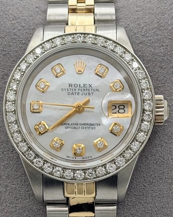 1972 Rolex Lady-Datejust 26MM Aftermarket Mother of Pearl Dial Two-Tone Jubilee Bracelet (6917)