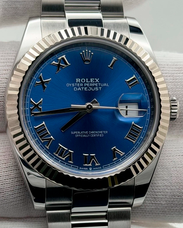 2022 Rolex Datejust 41MM Blue "Azzurro" Dial Oyster Bracelet (126334)