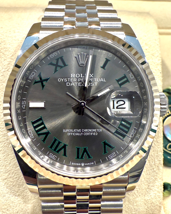 2024 Rolex Datejust "Wimbledon" 36MM Slate Dial Jubilee Bracelet (126234)